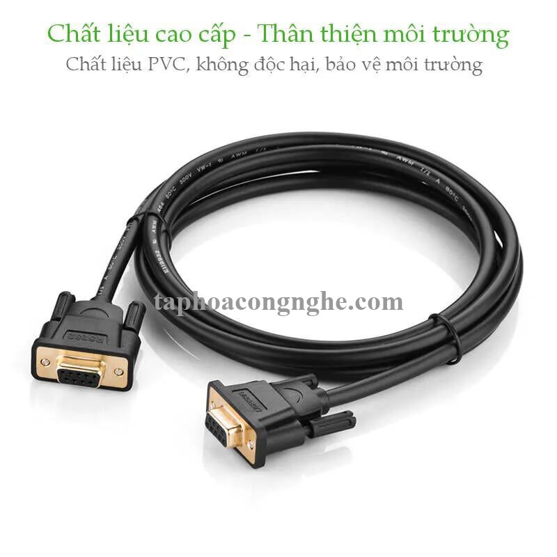 Ugreen 20156 5M màu Đen Cáp tín hiệu 2 đầu COM RS232 dương cao cấp DB101 30020156